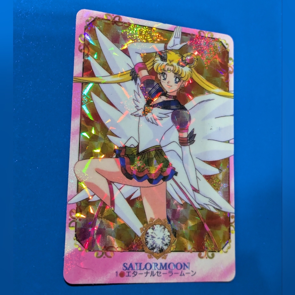 Vtg SAILOR MOON Holo Prism #1👉 Amada PP | 1996 Japanese TCG 🔥 VG